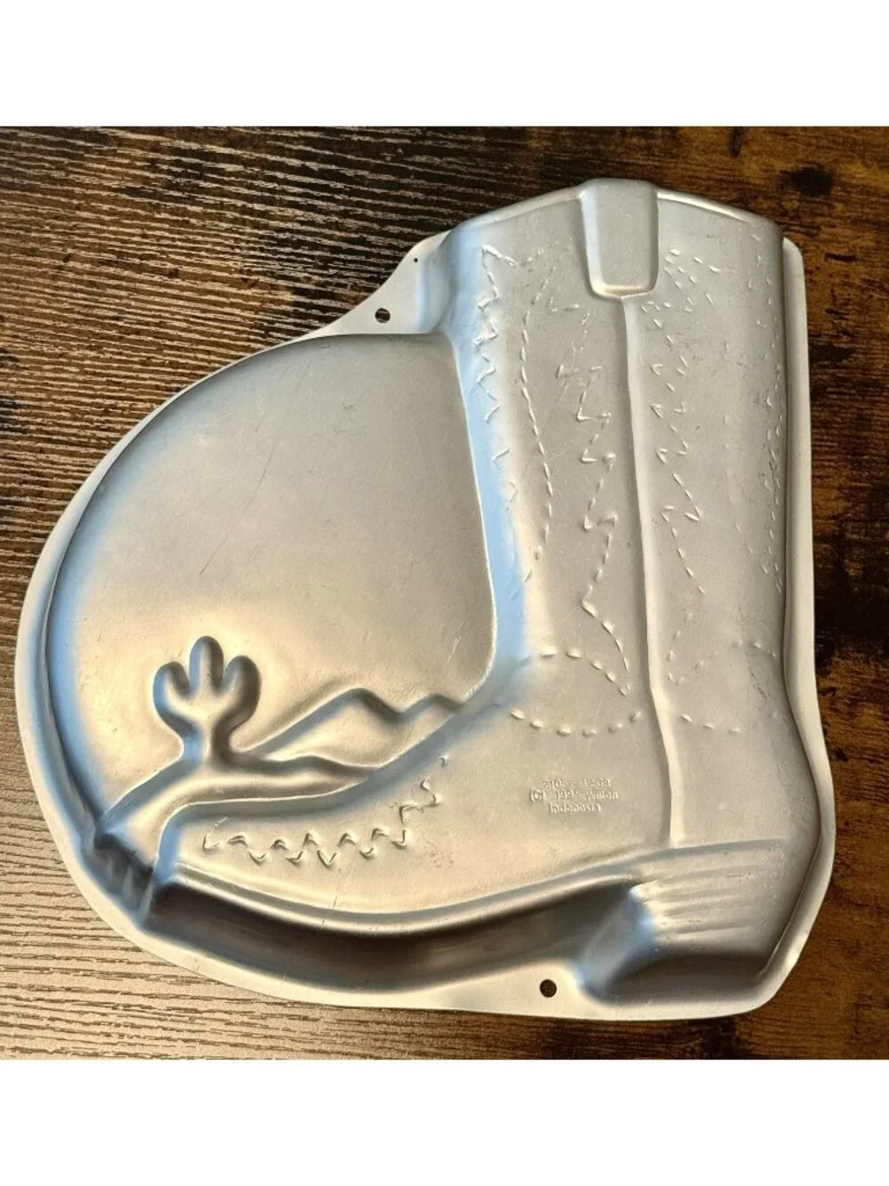 Wilton Cowboy Boot Cake Pan 2105-1238 Skate RARE 1995 Country Western Cactus NEW